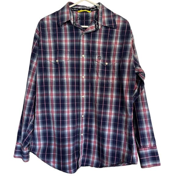 Wrangler Other - George Strait Shirt Men's Large Plaid Pearl Snap Western Button Down Long Sleeve